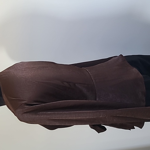 Worthington Brown wrap around blouse - Picture 3 of 3